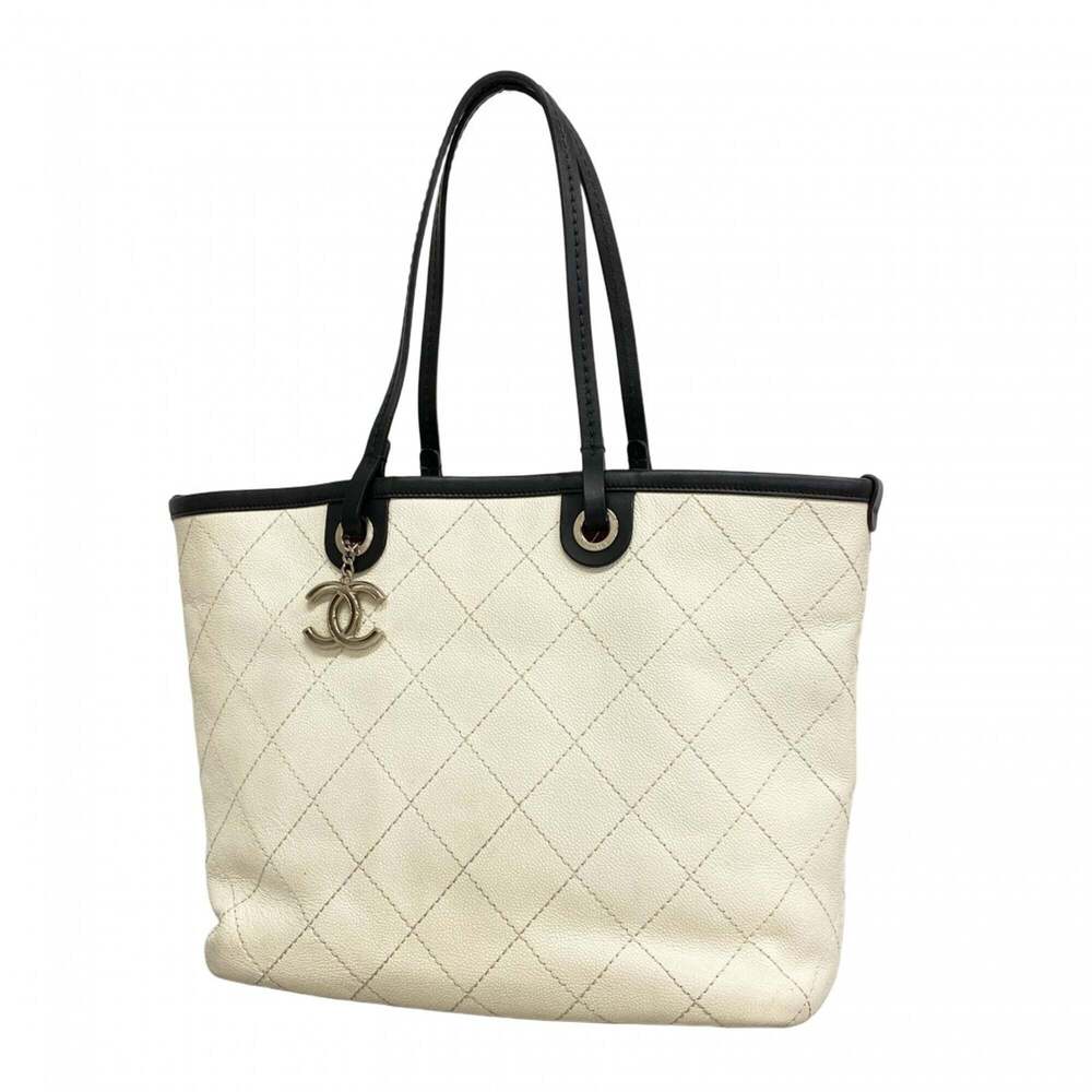 CHANEL Black Caviar Leather Tote Bag - Picture 1 of 10